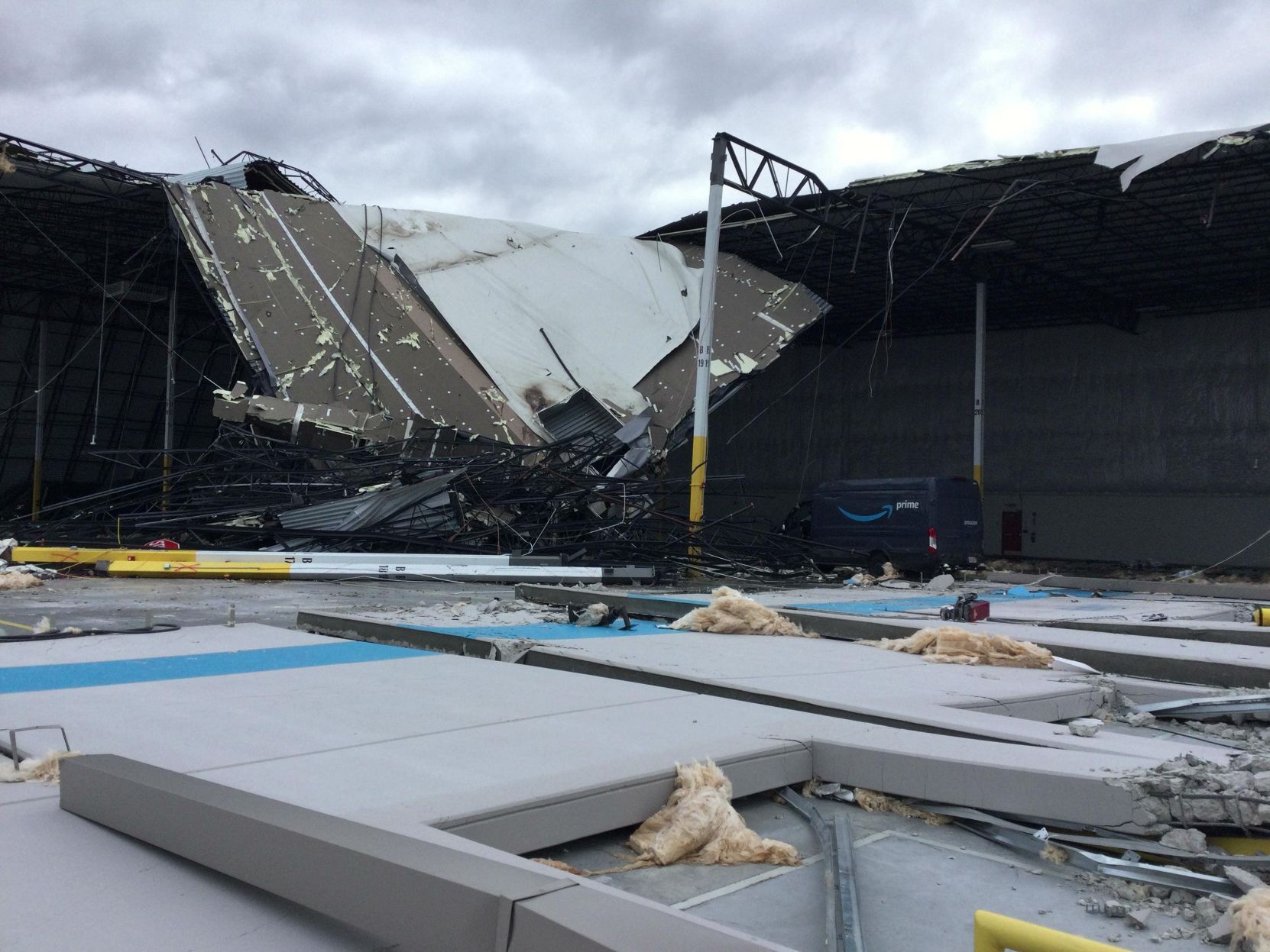 Amazon tornado damage assessment photos